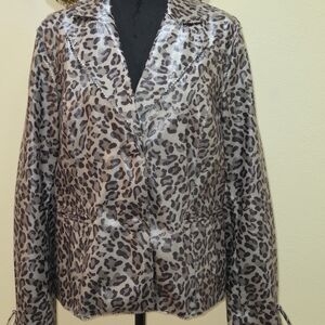 Stylish Leopard Print Women's Blazer
